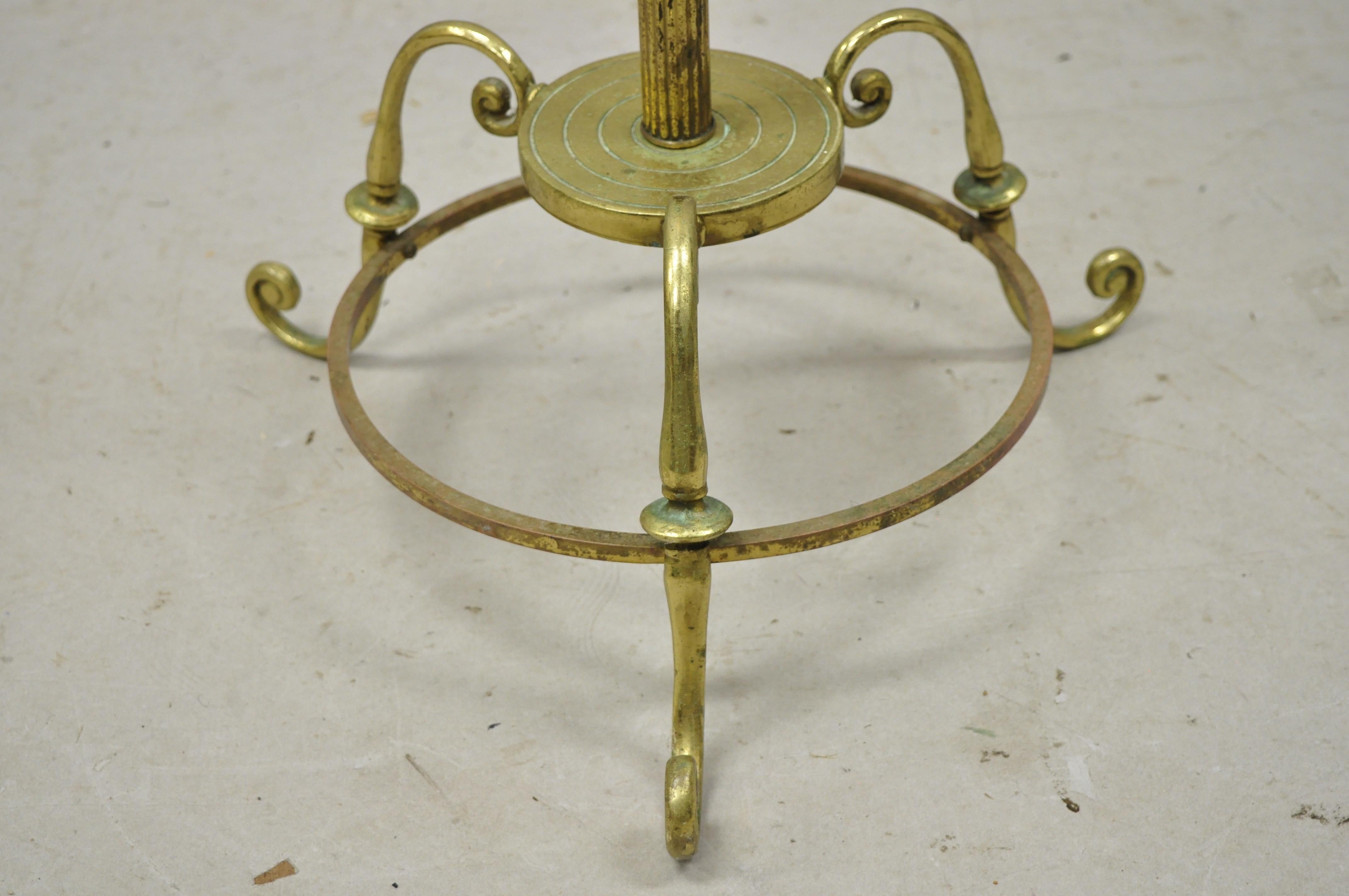 Vintage Glo-Mar Brass Cannonball Art Deco Gentlemans Suit Clothing Valet Stand 4