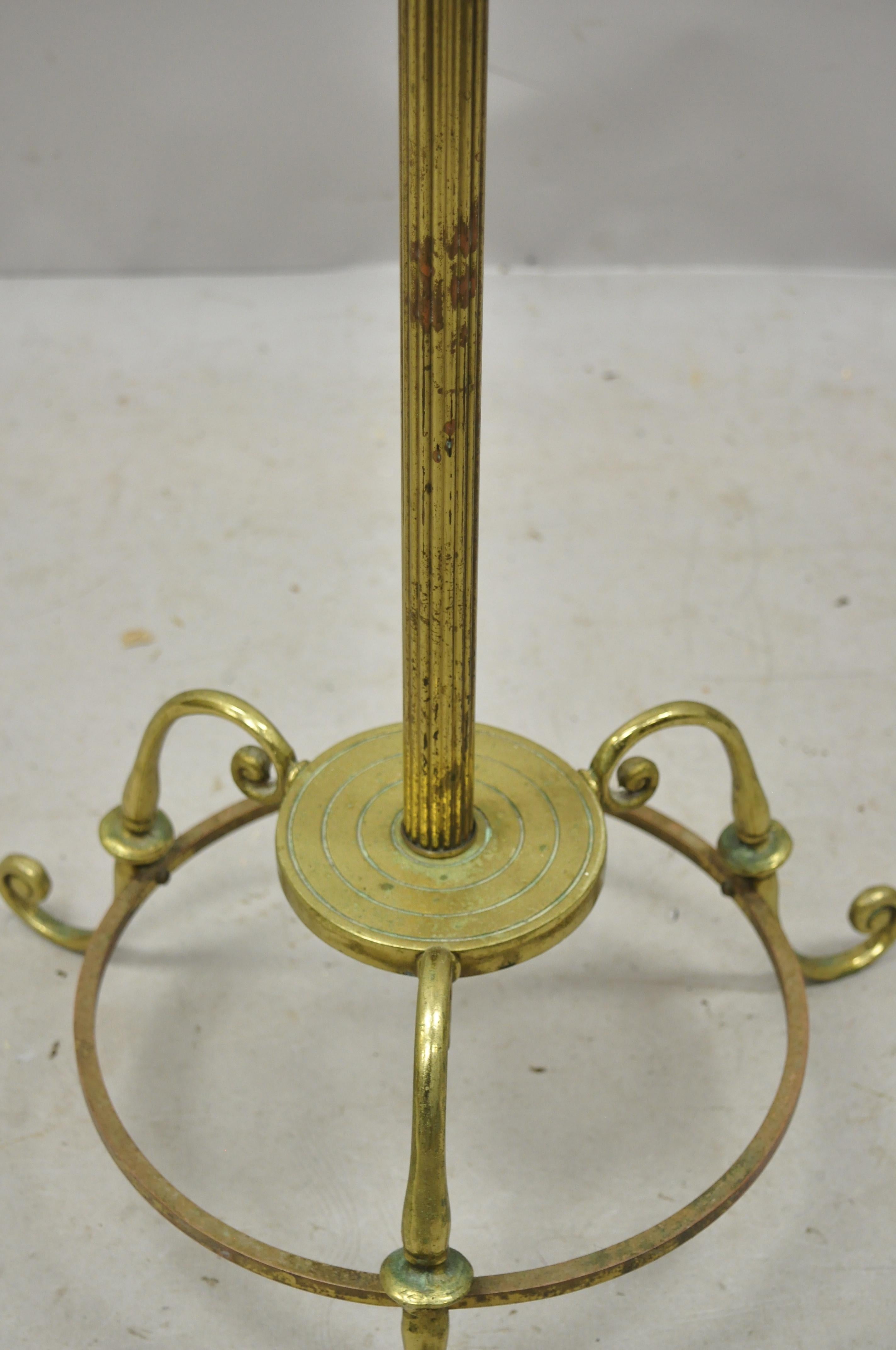 20th Century Vintage Glo-Mar Brass Cannonball Art Deco Gentlemans Suit Clothing Valet Stand