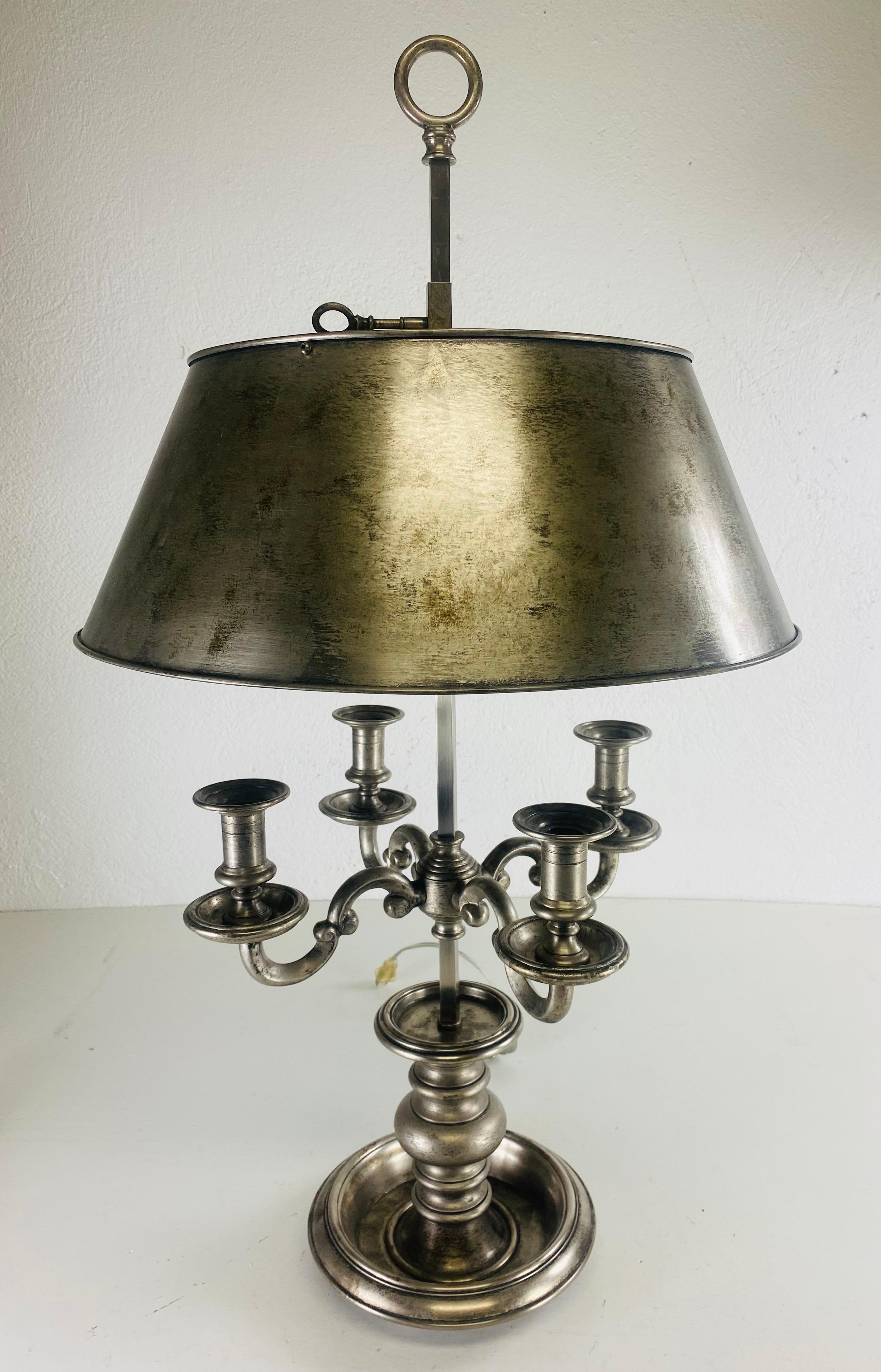 Hand-Crafted Vintage global views French inspired Bouilotte table lamp For Sale