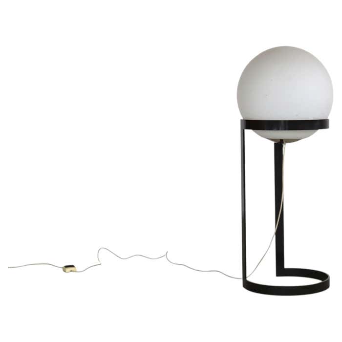 Vintage Globe Floor Lamp, Metal and Glass, Netherlands, 1980s Design ...