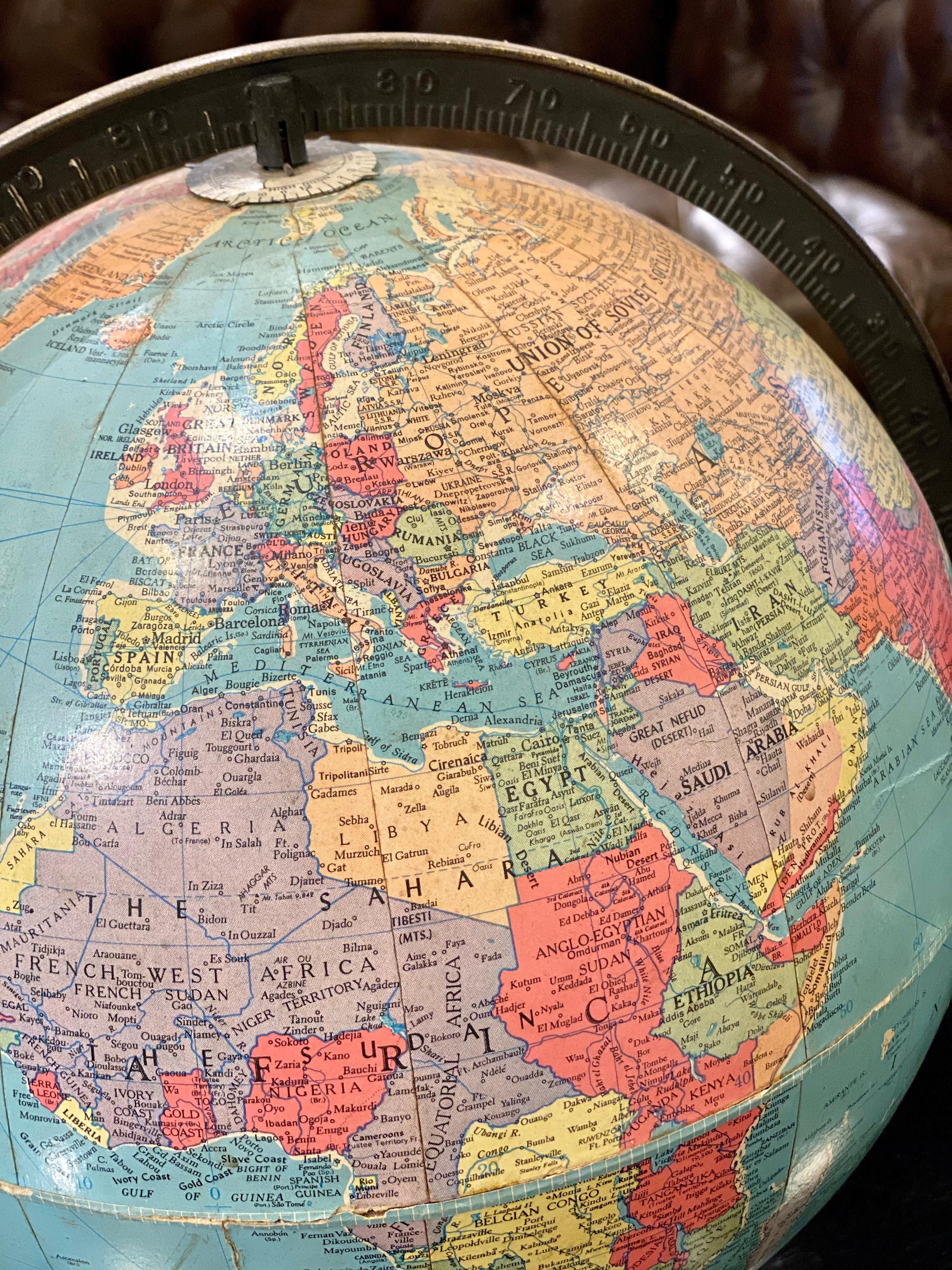 Inconnu Globe terrestre vintage