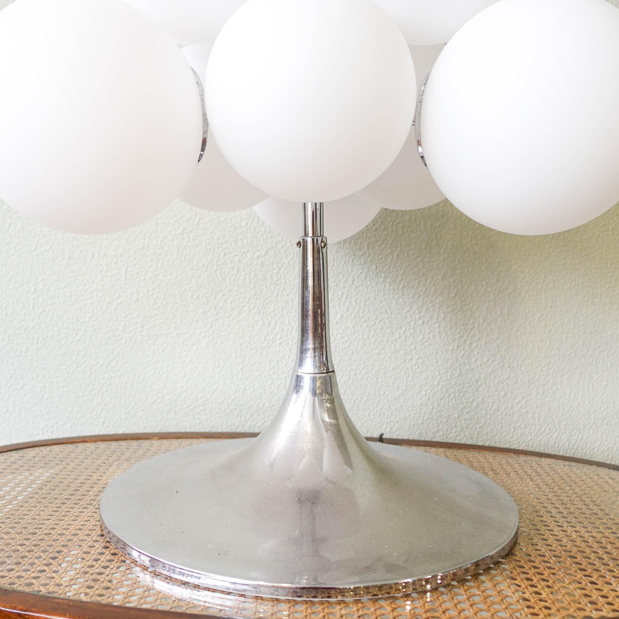 Vintage Globe Table Lamp by E.R. Nele for Temde, 1960s In Good Condition In Lisboa, PT