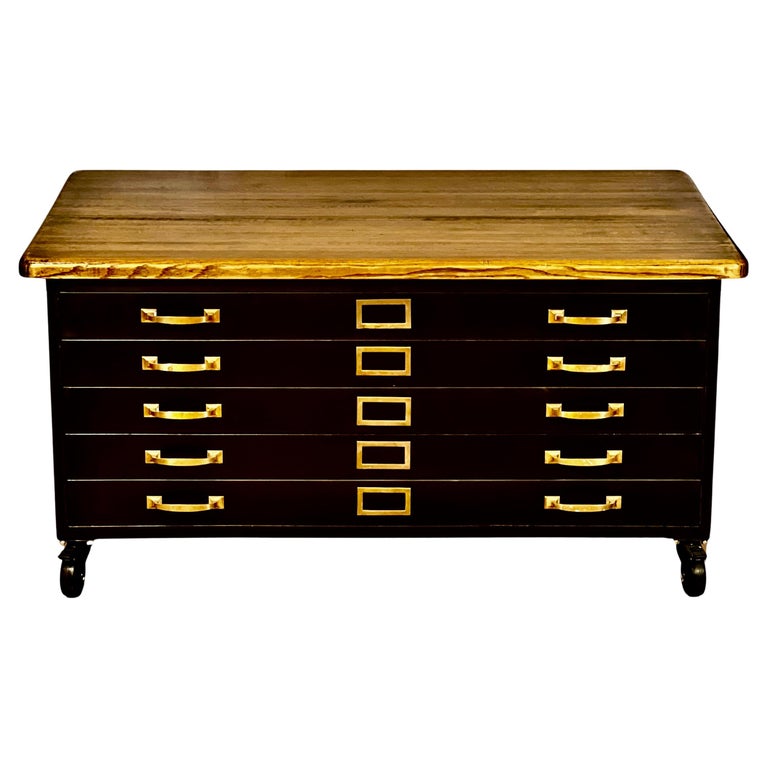 Wood Flat File Coffee Table