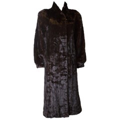 Retro Glossy Mink Coat