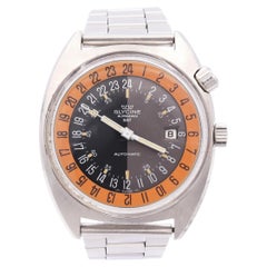 Vintage Glycine SST Dual Time Zone 24 Hour Automatic Watch