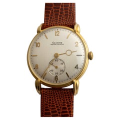 Vintage Glycine Yellow Gold Wrist Watch