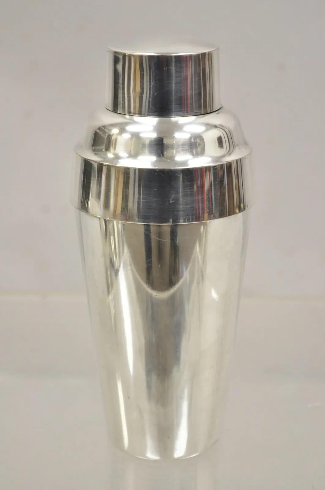 Vintage GM Co. Silver Plated Art Deco Cocktail Bar Martini Shaker For Sale 7