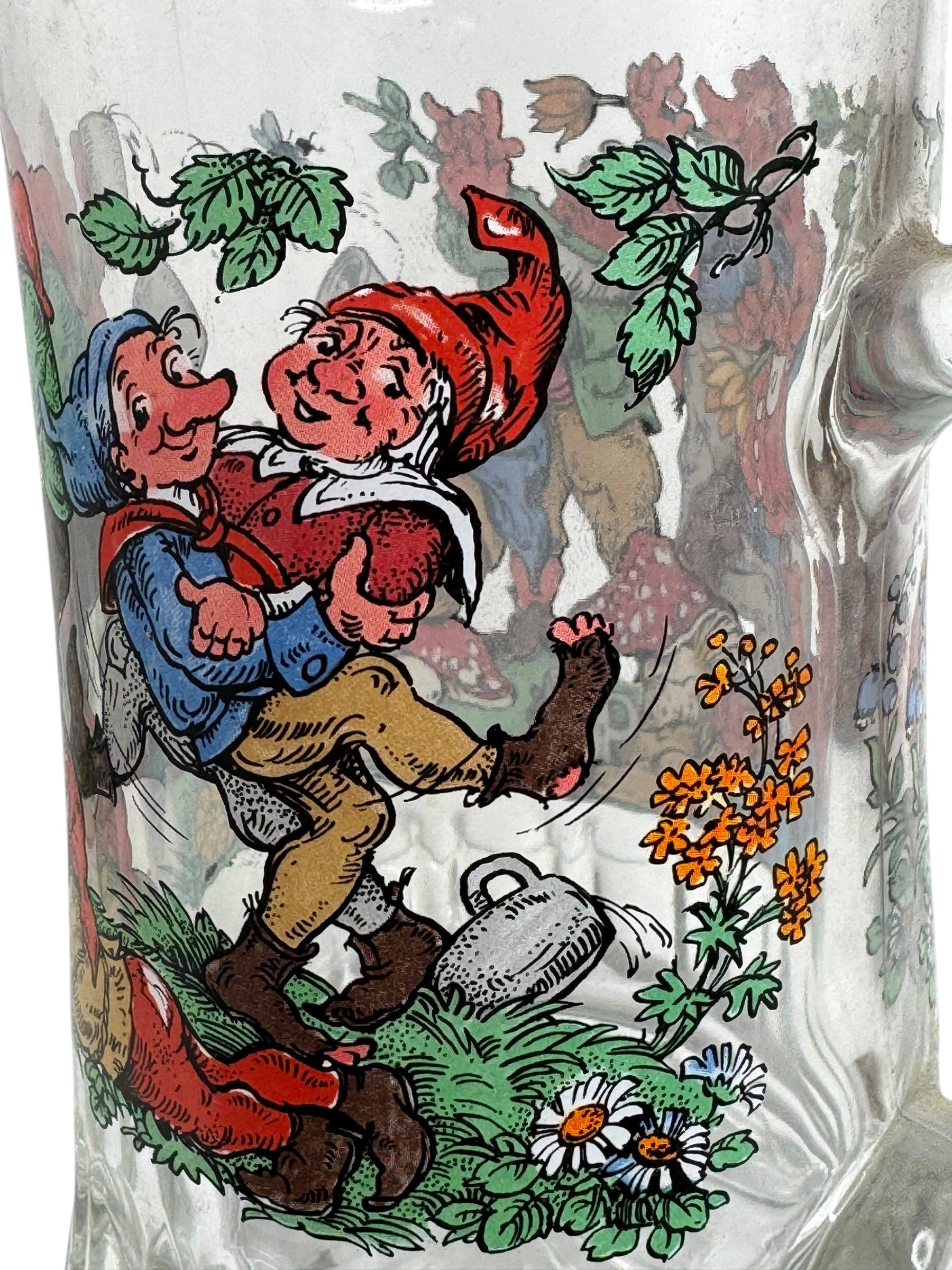 Vintage Gnome Head Lidded Glass Character Beer Stein Germany, 1970s en vente 6