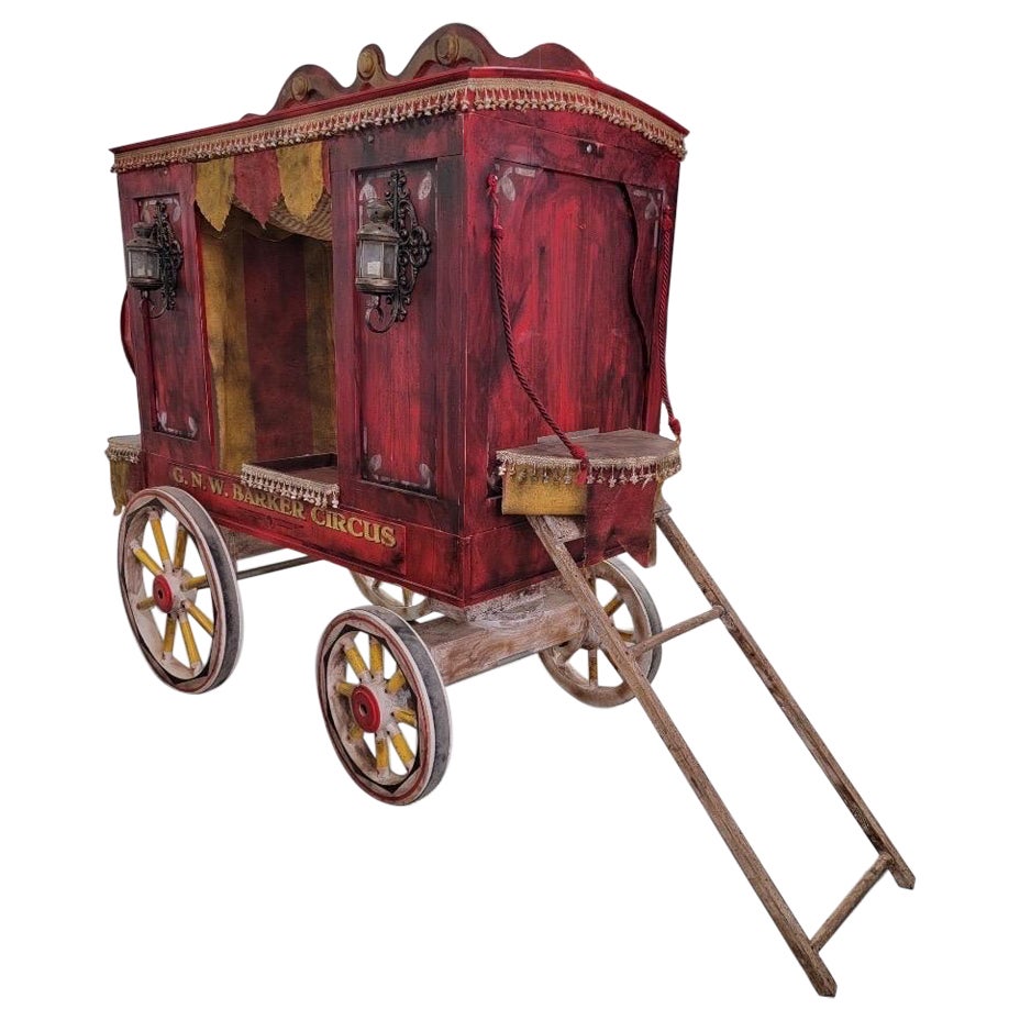 Vintage G.N.W. Barker Circus Wagon – Red 
Gold Wooden Collectible