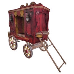 Vintage G.N.W. Barker Circus Wagon – Red 
Gold Wooden Collectible