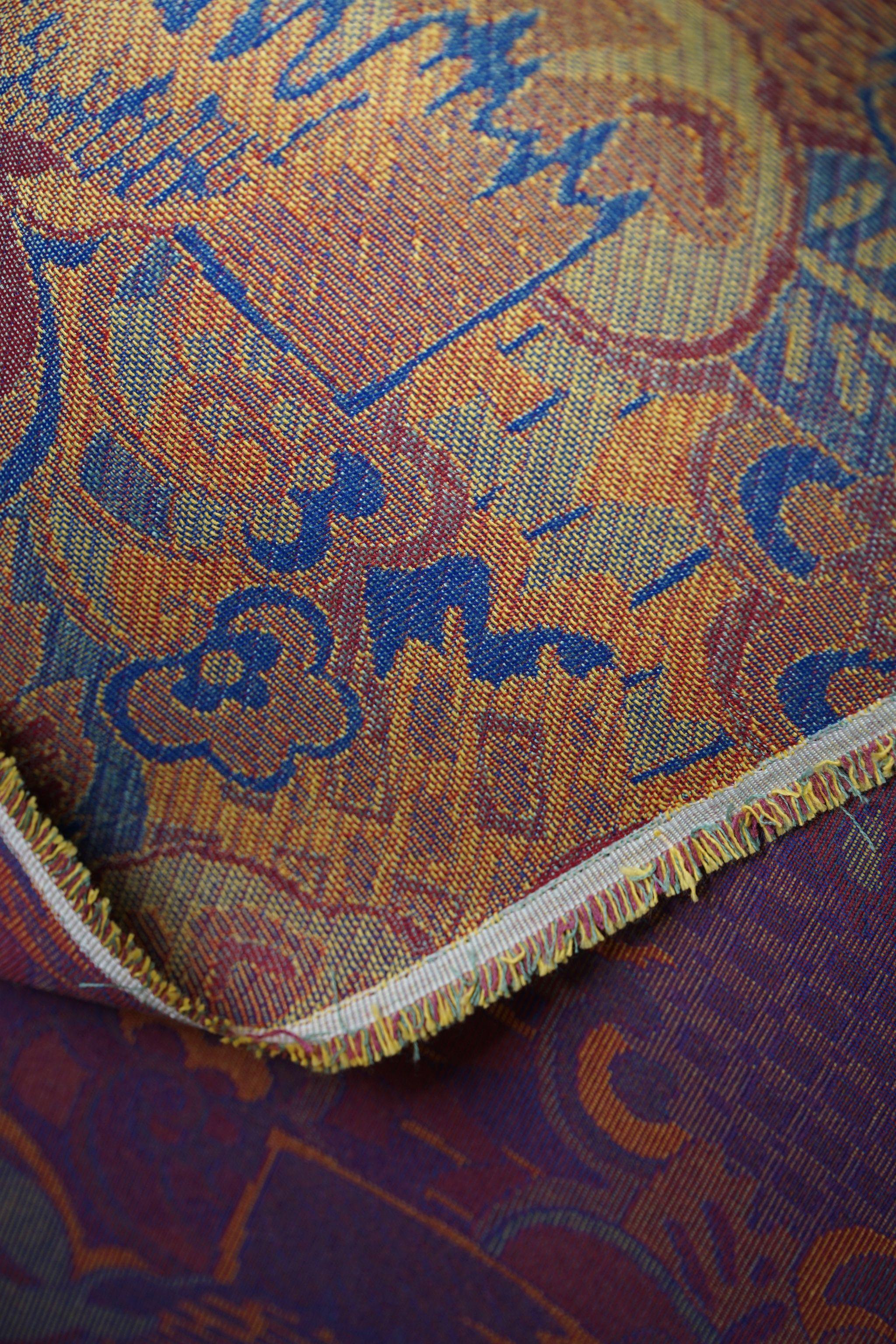 Vintage Gobelin Upholstery Fabric in Various Purple & Orange Colors, Late 20th C In Excellent Condition For Sale In Odense, DK