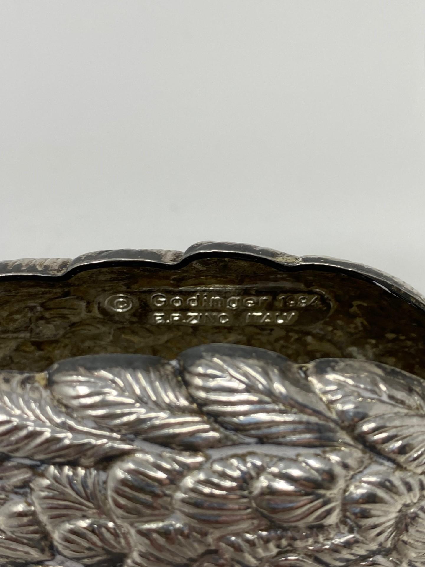 Cast Vintage Godinger Silver Plated Swan Letter Holder Made in Italy For Sale
