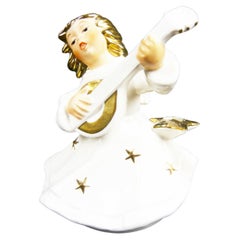 Vintage Goebel Angel with Mandolin Candle Holder - Figure 42 447 12 - 1H15
