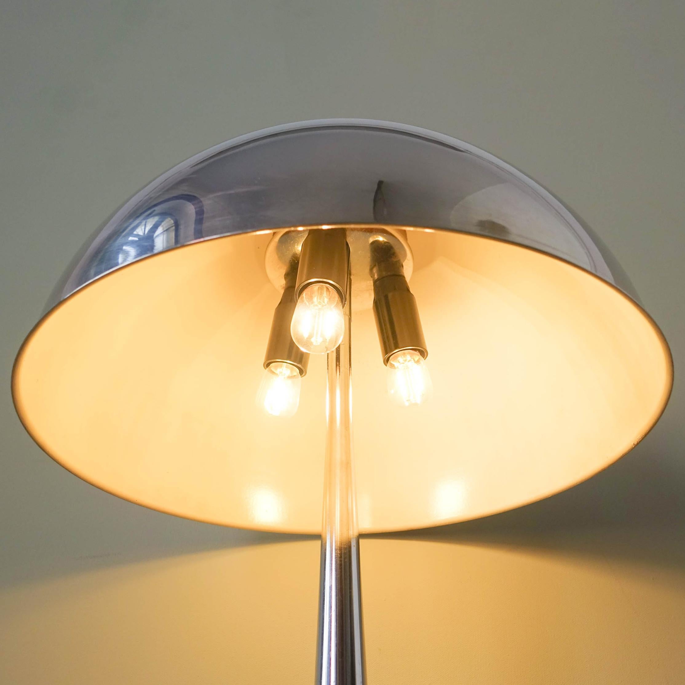 Vintage Goffredo Reggiani Chrome Mushroom Table Lamp, 1960s 2
