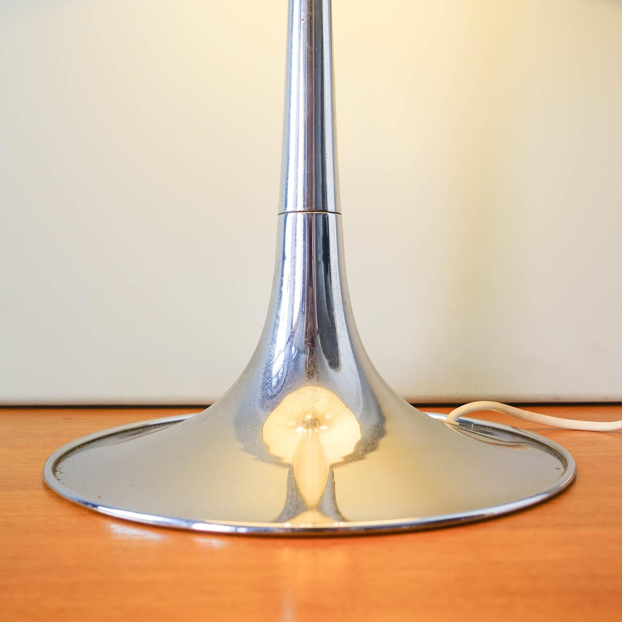 Vintage Goffredo Reggiani Chrome Mushroom Table Lamp, 1960s 3