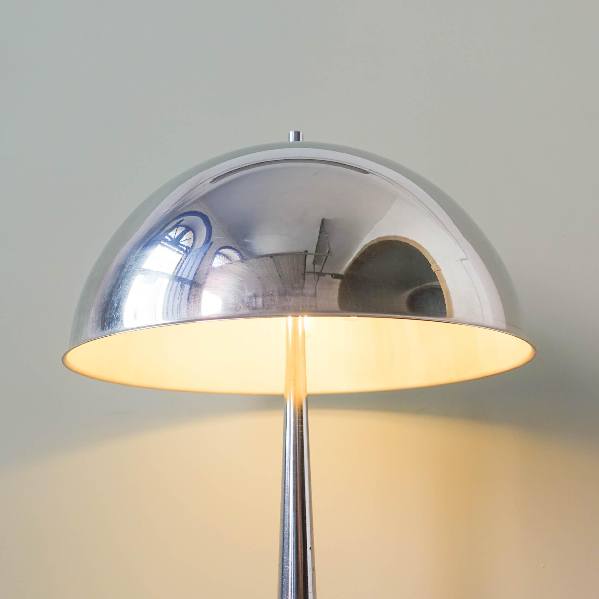 Mid-Century Modern Vintage Goffredo Reggiani Chrome Mushroom Table Lamp, 1960s
