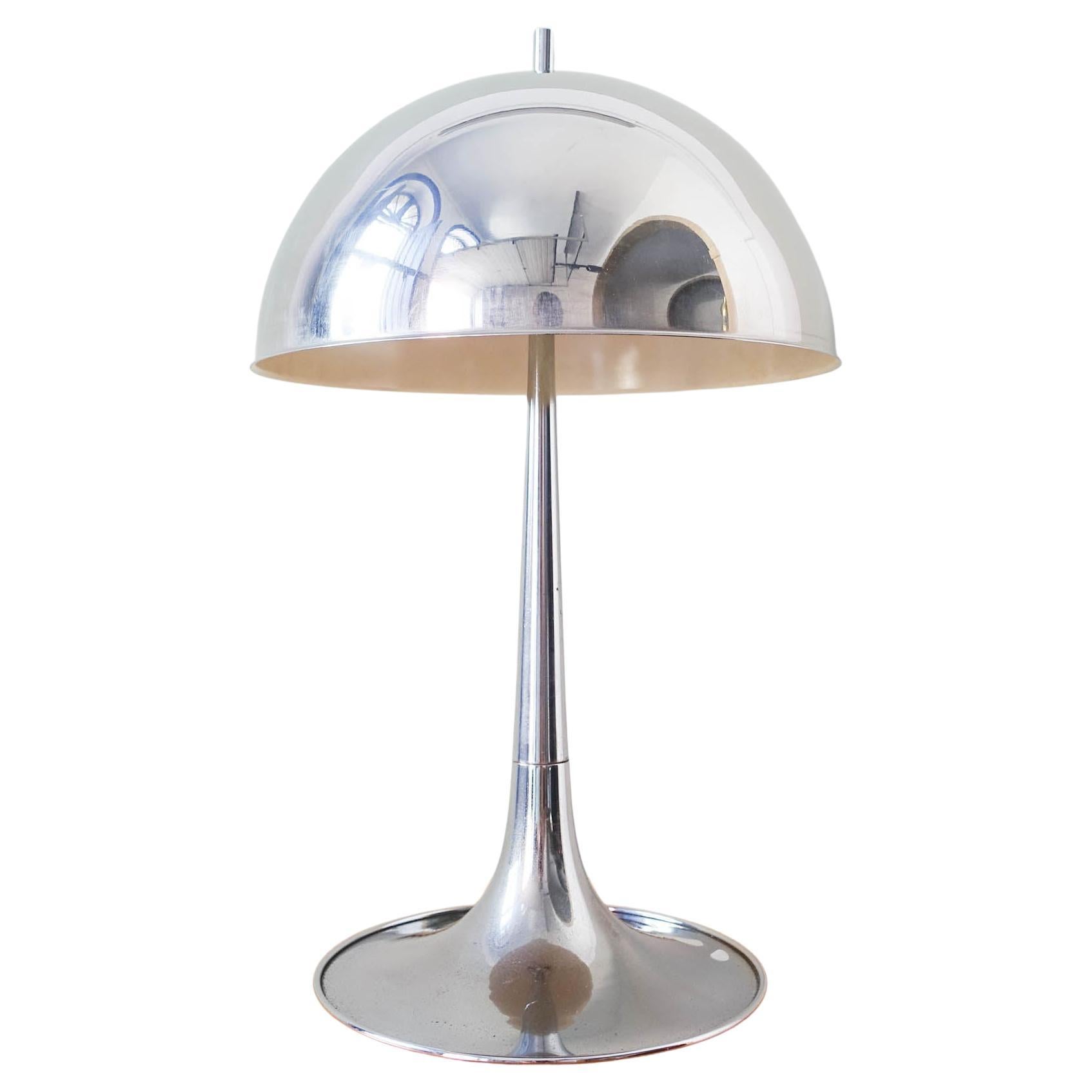 Vintage Goffredo Reggiani Chrome Mushroom Table Lamp, 1960s