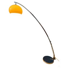 Vintage Goffredo Reggiani Space Age Arc Floor Lamp with Mushroom Shade, 1970s