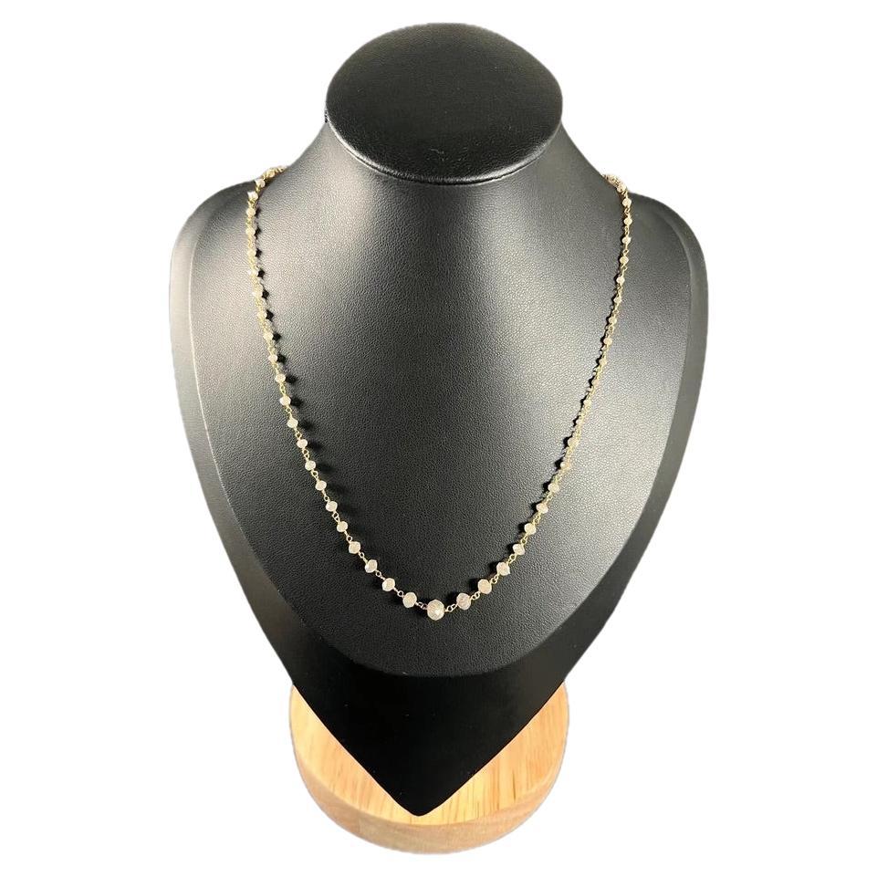 Vintage Gold, 1990s Graduated Salt & Pepper Faceted Diamond Necklace