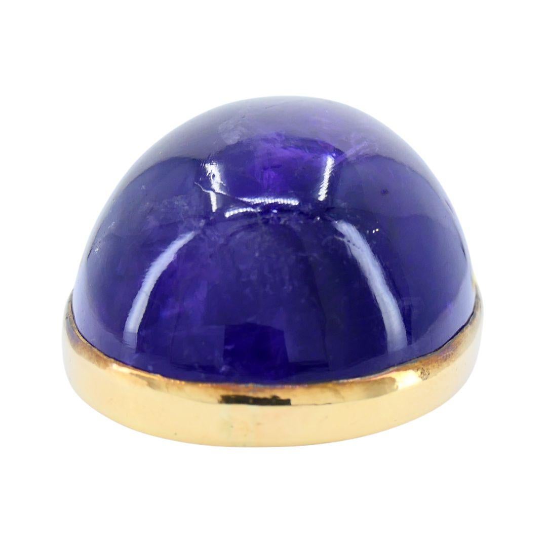 Vintage Gold Amethyst-Anhänger Halskette im Angebot 1
