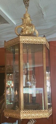 Vintage Gold and Brass 4 Light Lantern