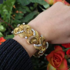 Vintage Gold and Diamond Bracelet, Circa 1980, 5.50 Carats