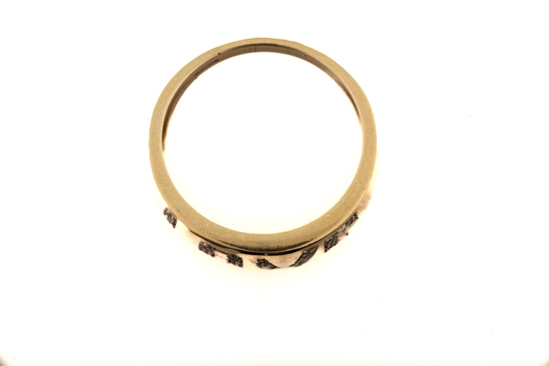 Vintage Gold and Diamond Love Band In Excellent Condition In Stamford, CT