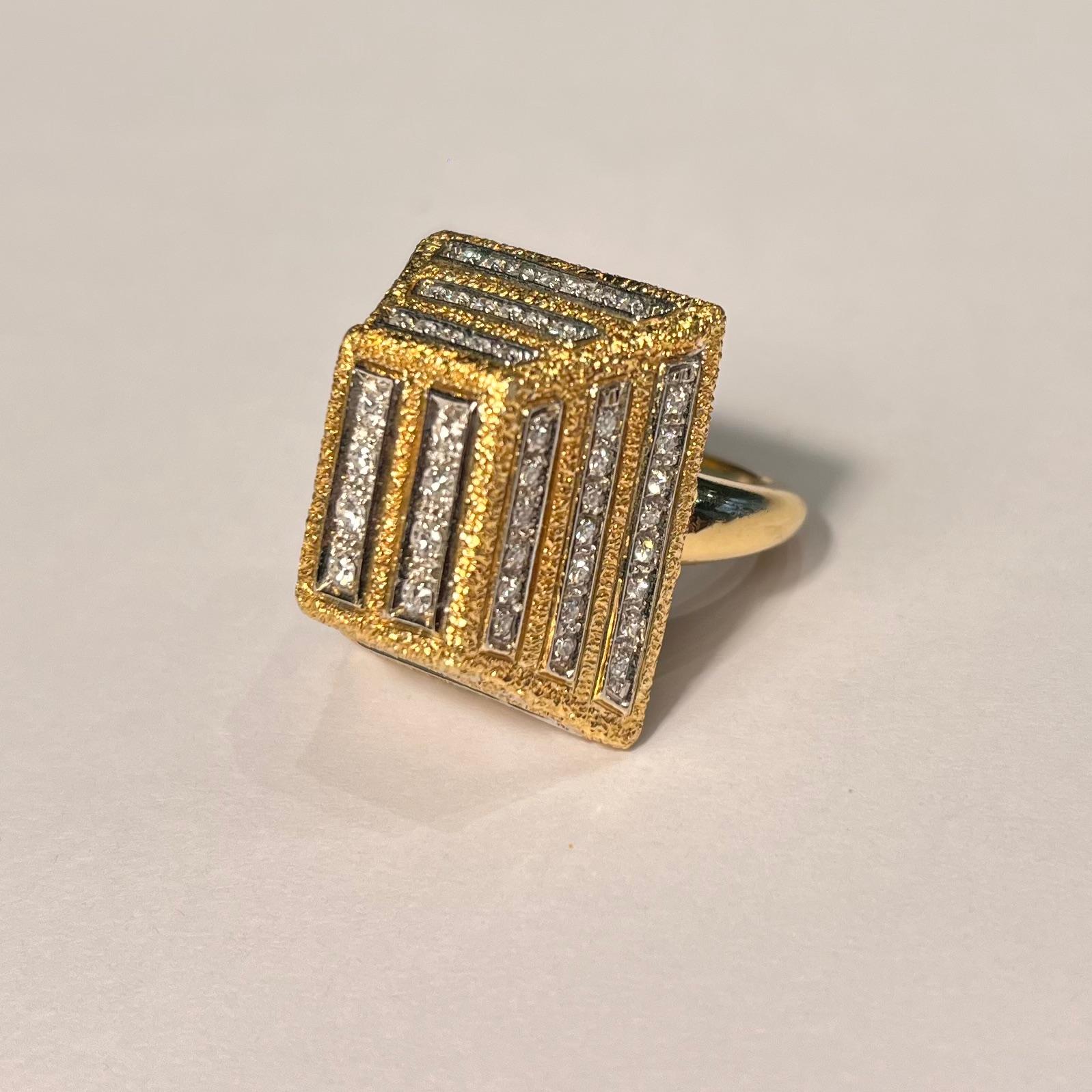 Gold- und Diamantring 1970er Jahre aus Gold im Angebot 4