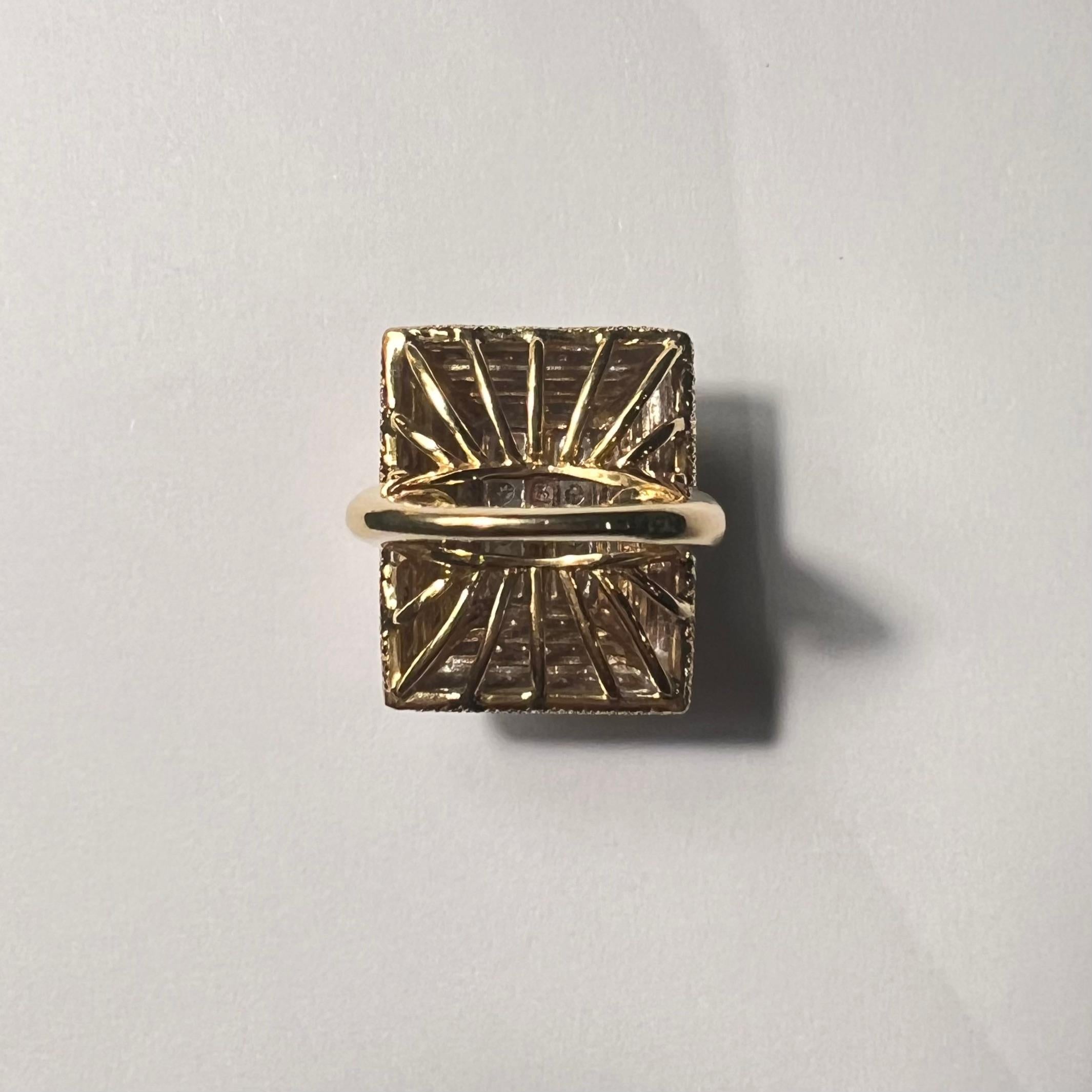 Gold- und Diamantring 1970er Jahre aus Gold im Zustand „Gut“ im Angebot in PARIS, FR