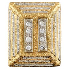 Gold- und Diamantring 1970er Jahre aus Gold