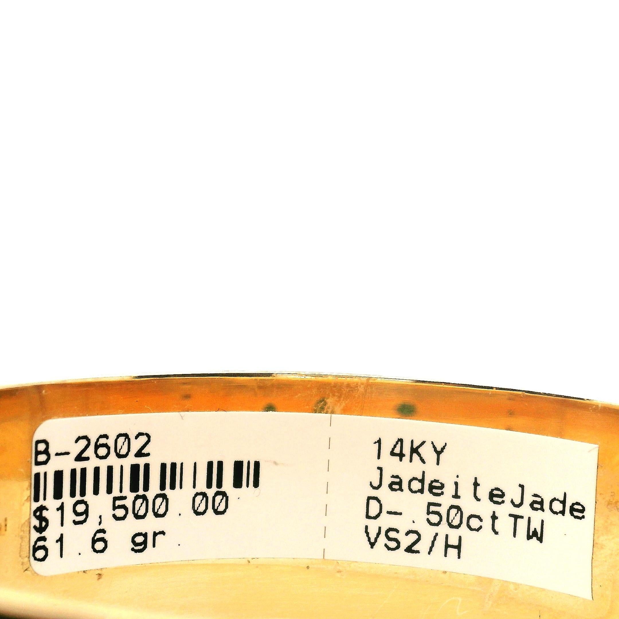 Vintage Gold und Jade Armreif Armband im Angebot 5