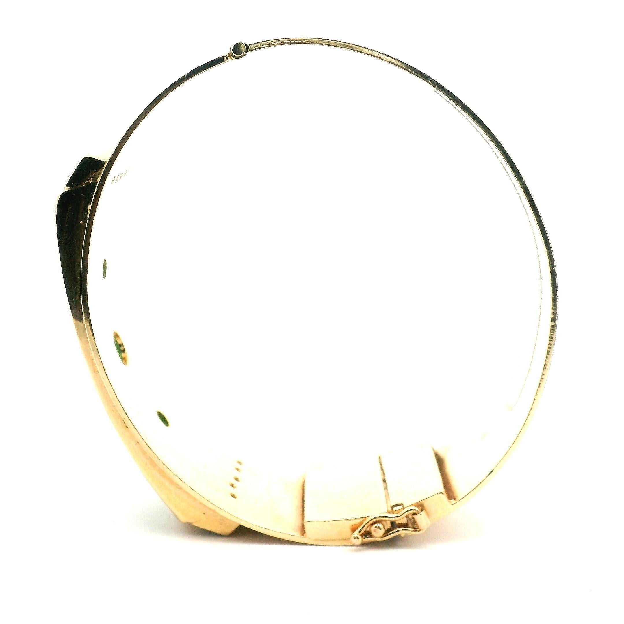 Vintage Gold und Jade Armreif Armband im Angebot 7