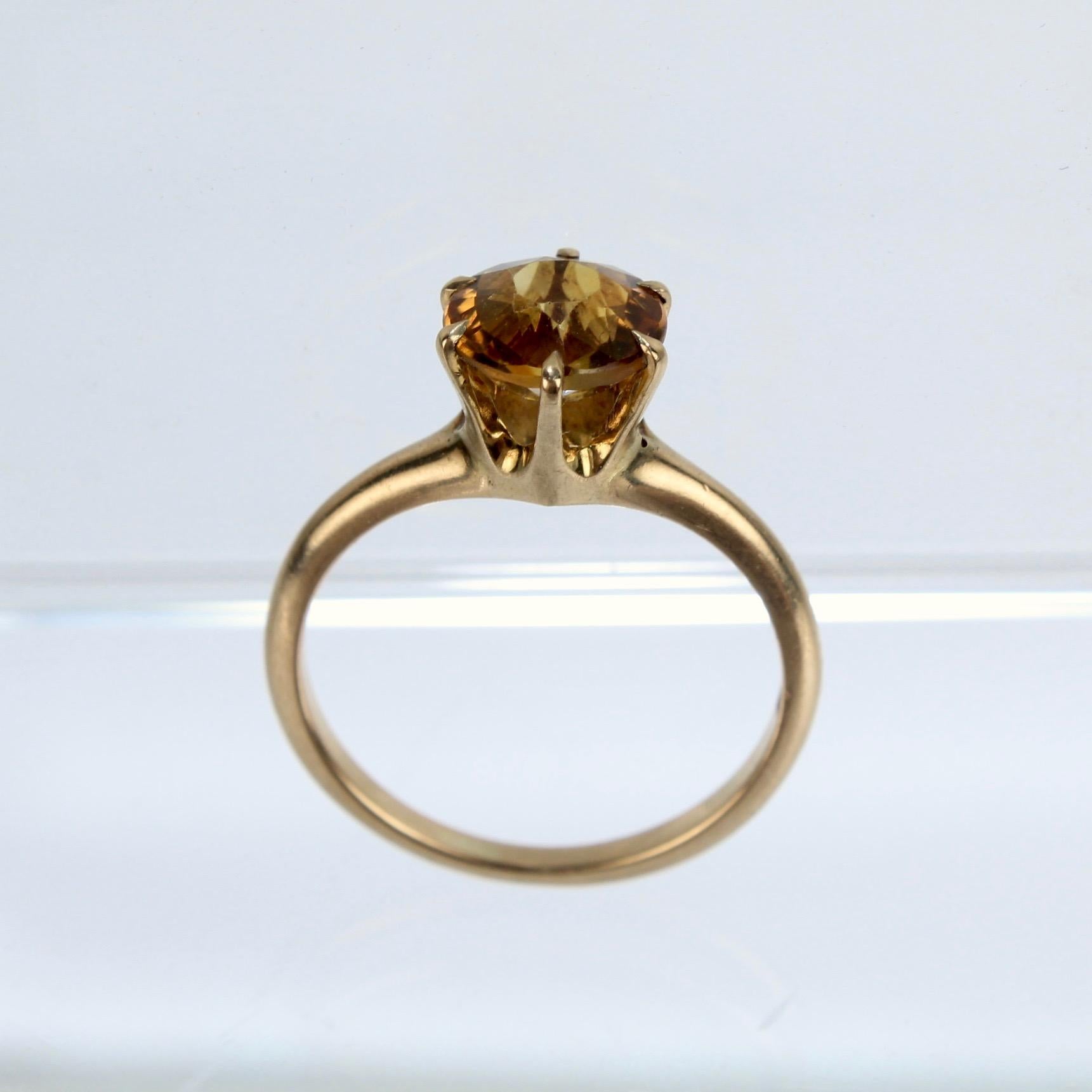 10k gold citrine ring