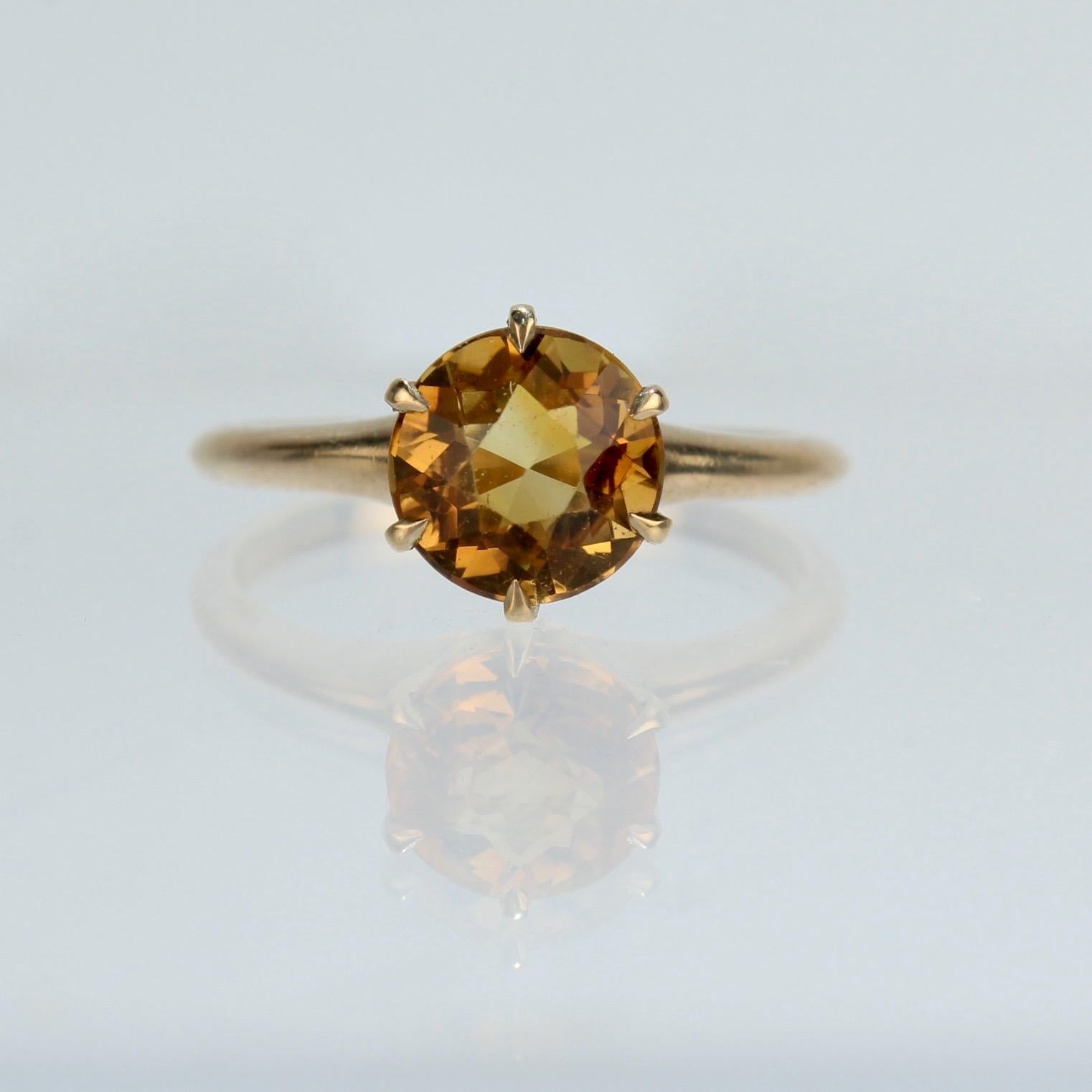 orange citrine ring