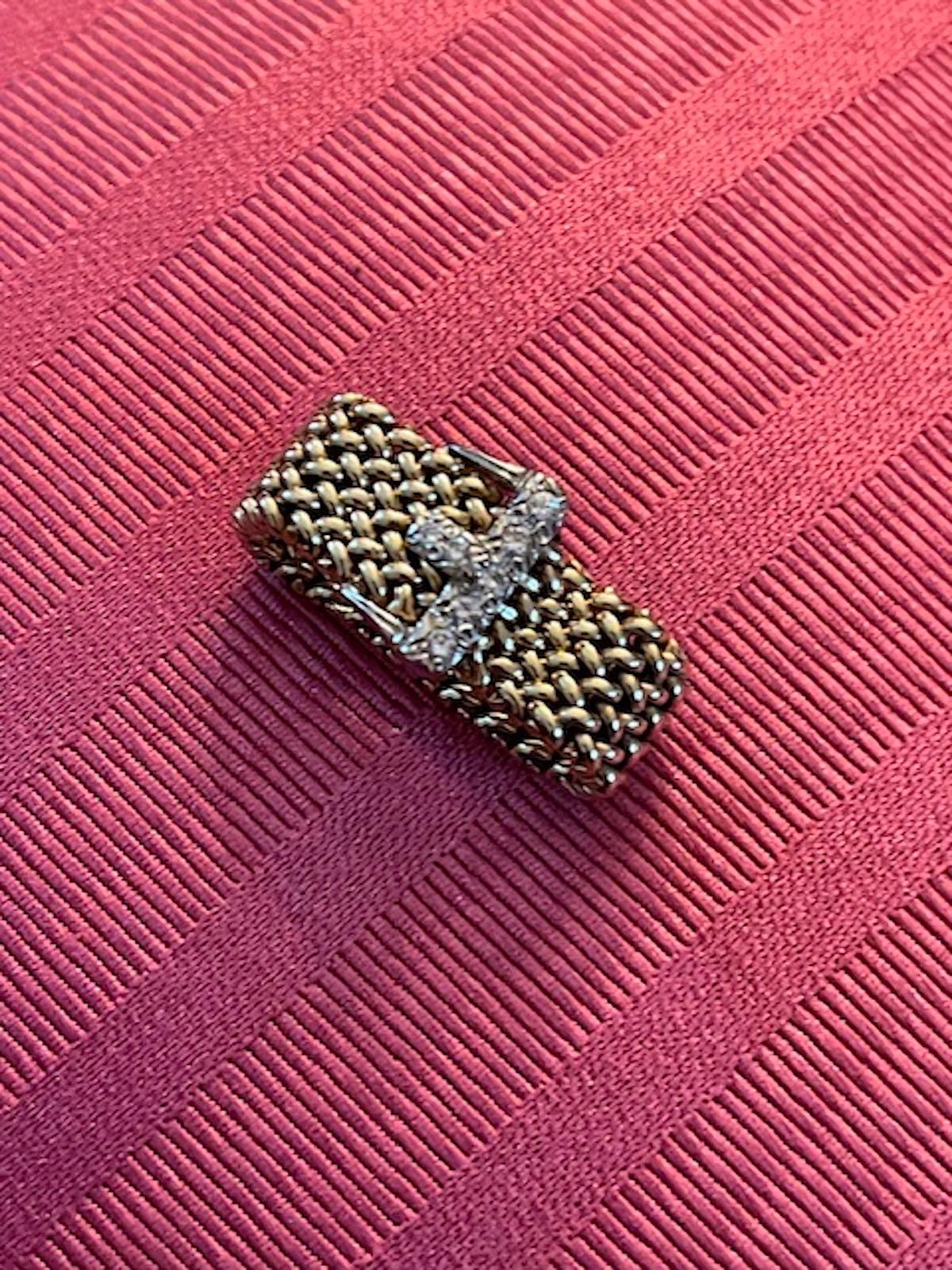 Vintage Gold and Sapphire Articulated Fish Charm 4