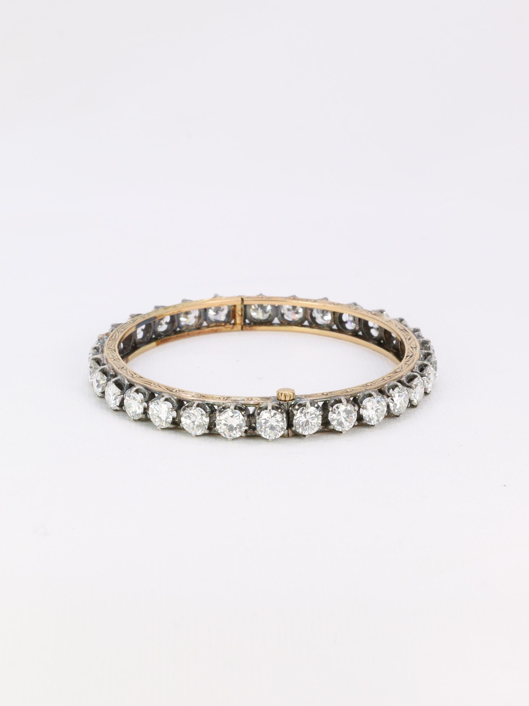 Vintage-Armband aus Gold und Silber mit 12-karätigen Diamanten im Angebot 5