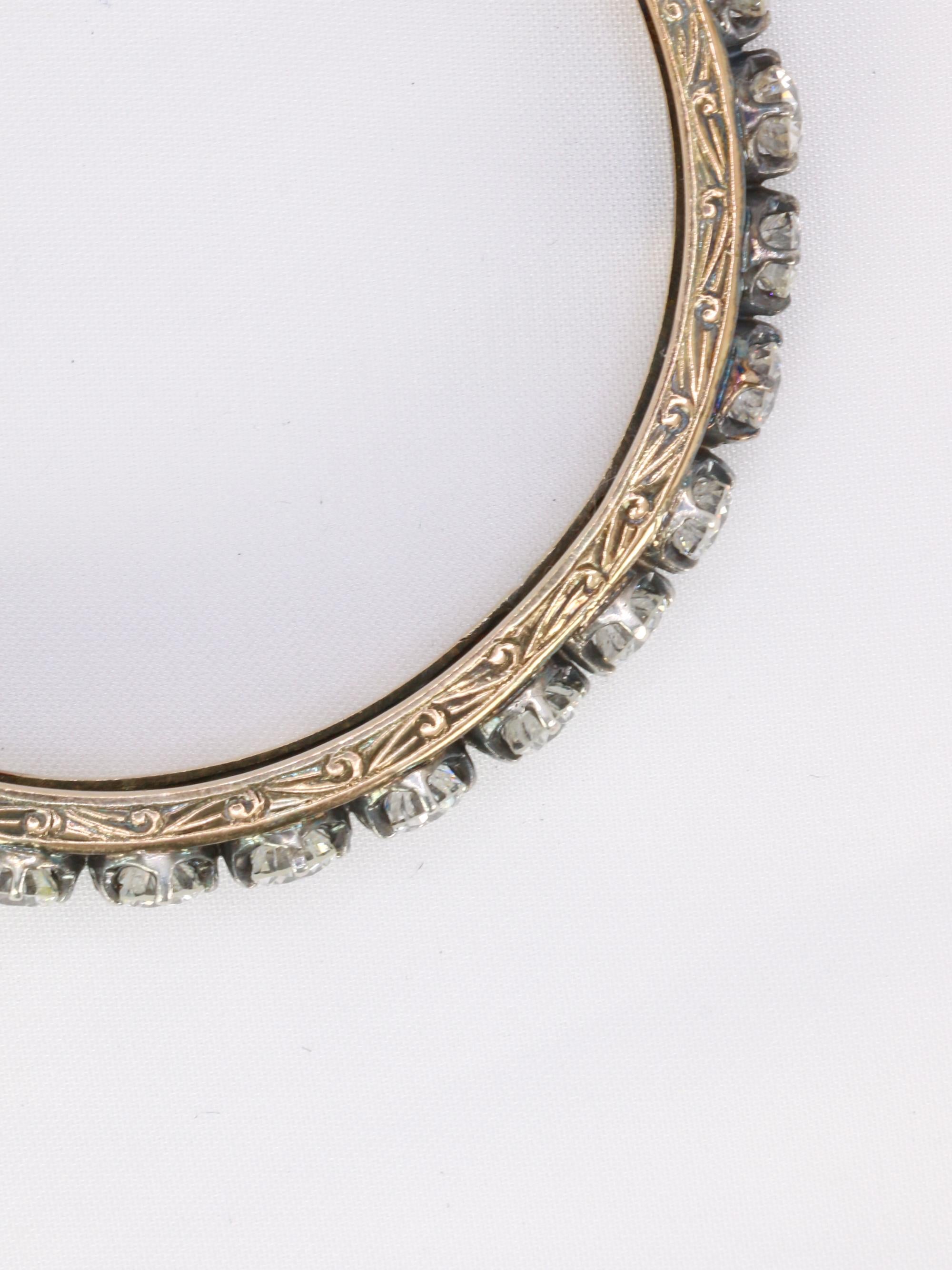 Vintage-Armband aus Gold und Silber mit 12-karätigen Diamanten im Angebot 2