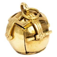 Retro Gold and Silver Gilt Masonic Orb Pendant