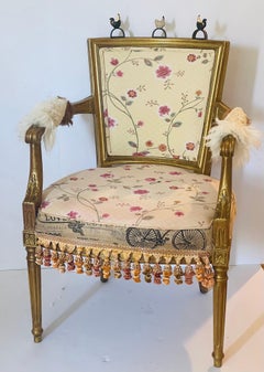 Vintage Regency Gold Armchair Embelished
