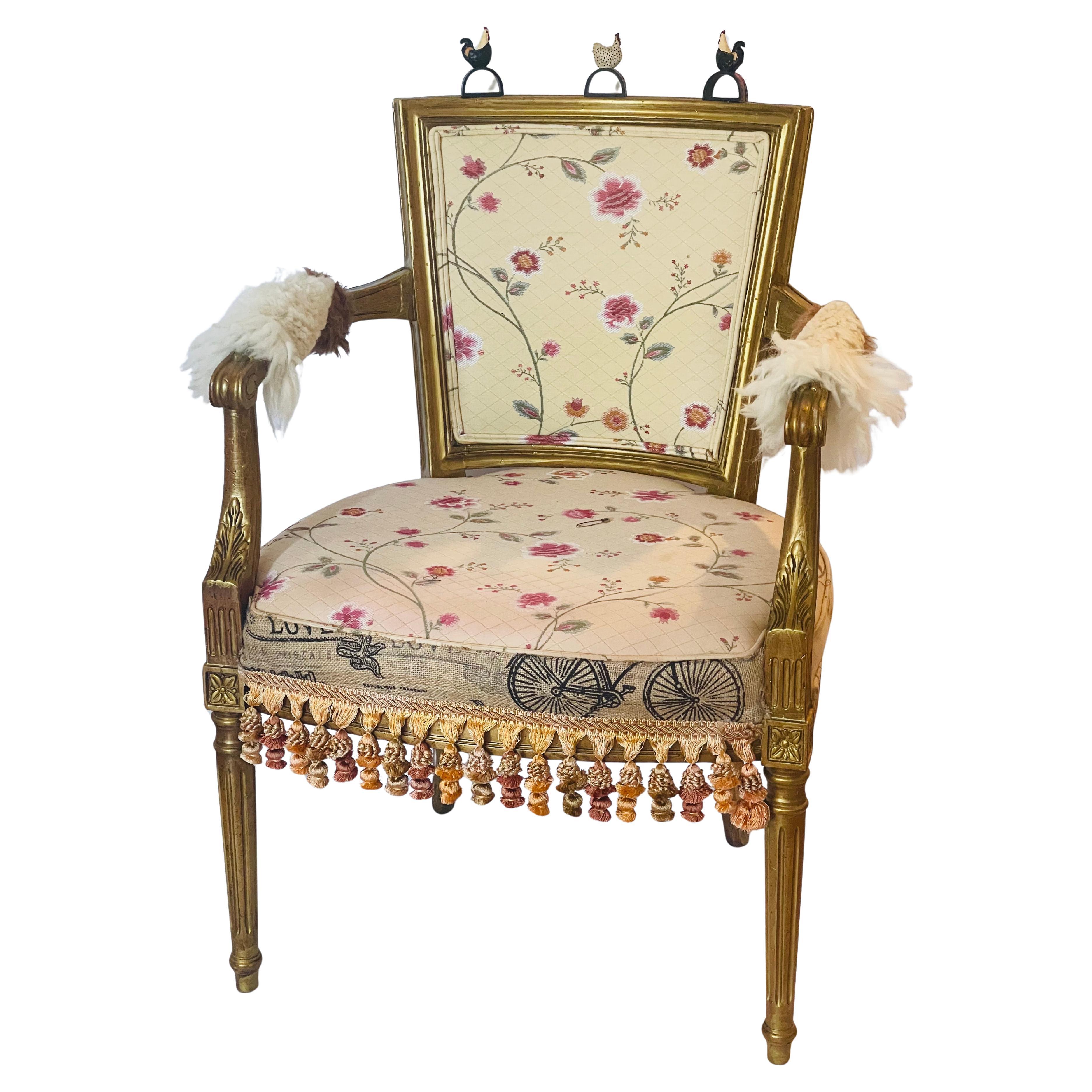 Vintage Gold Sessel verschönert