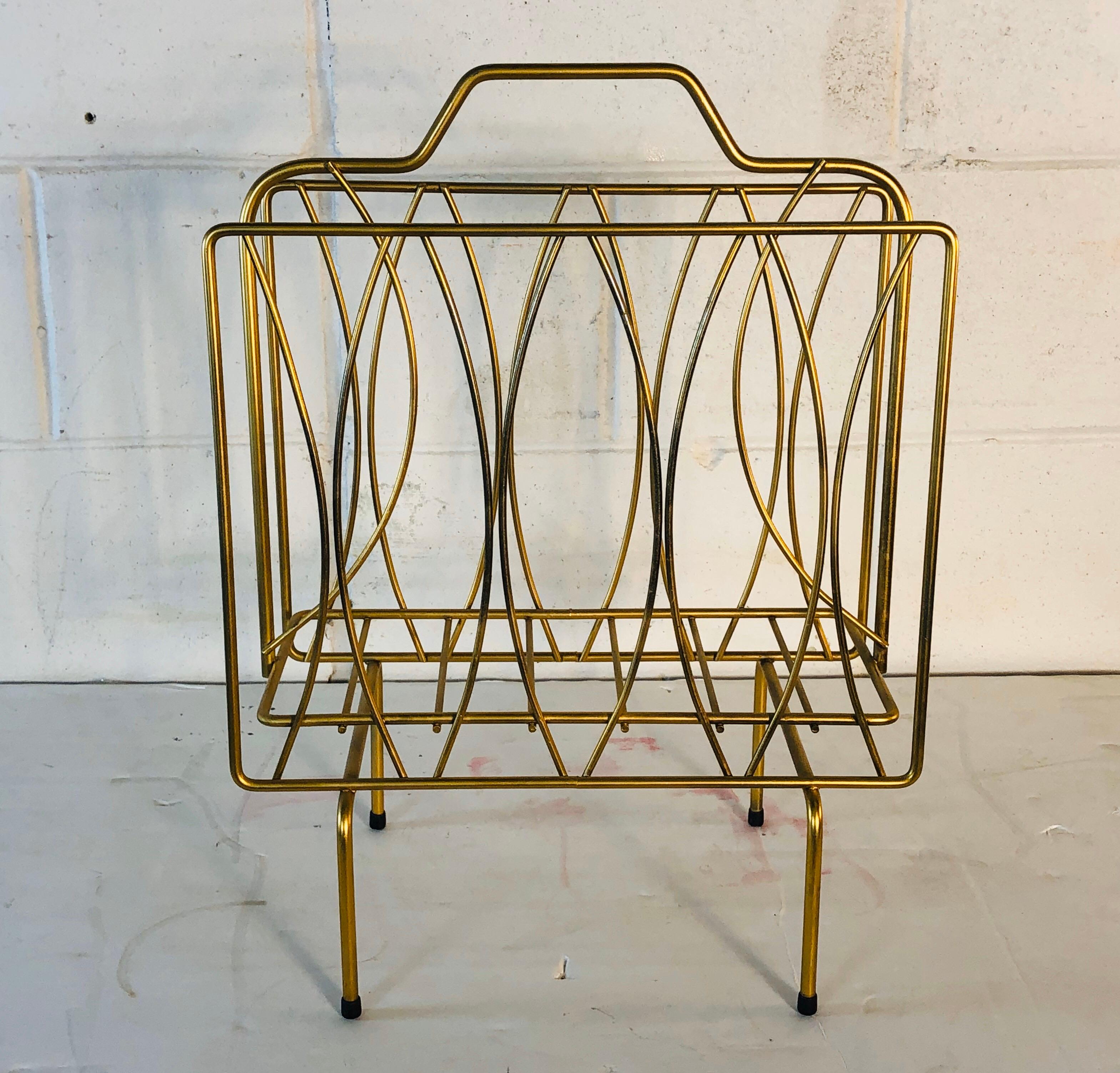 gold magazine racks