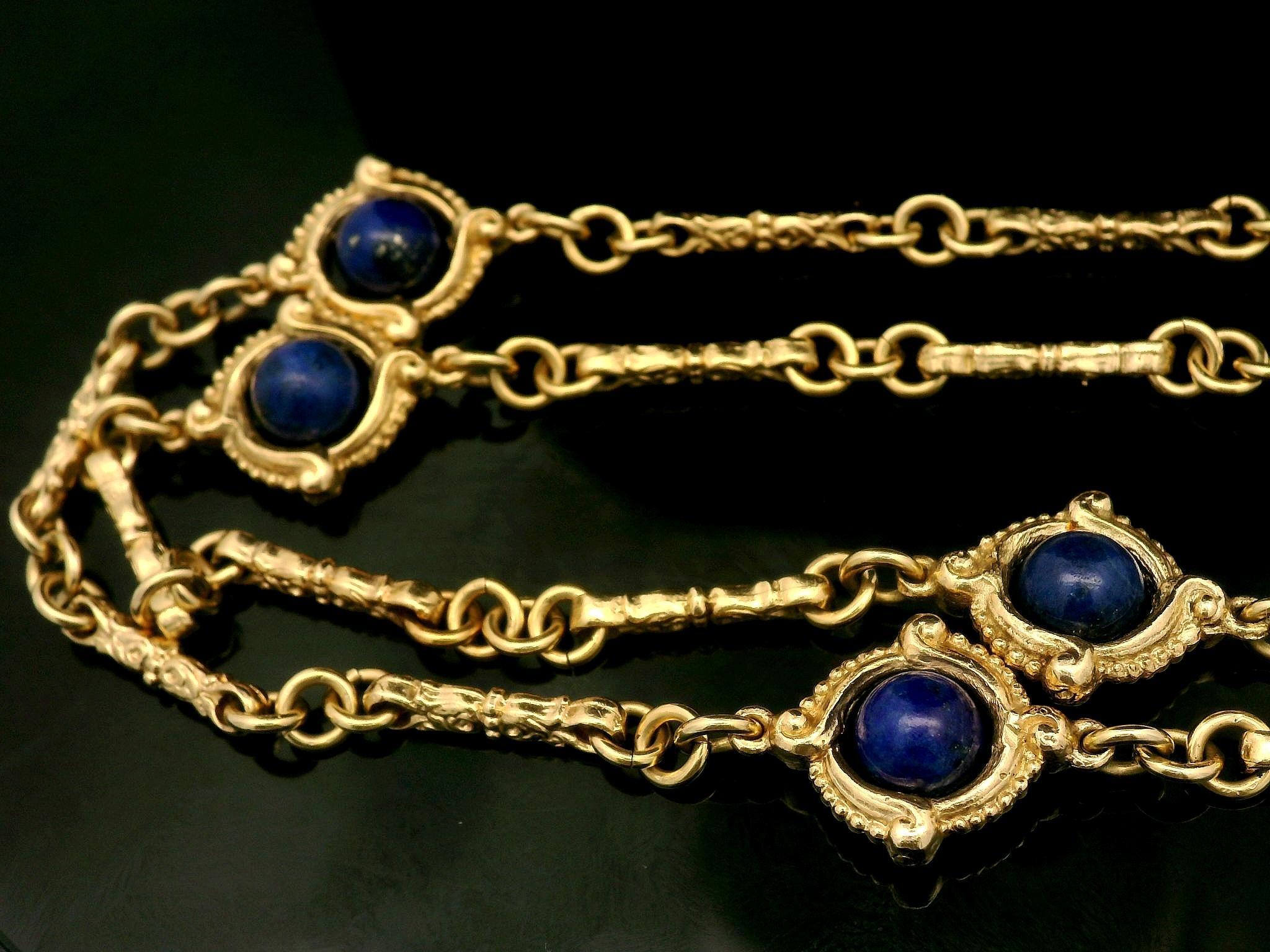 Vintage Gold Bead Lapis Station 33