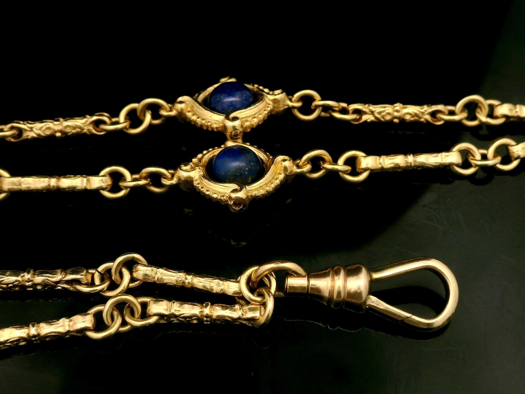 Vintage Gold Bead Lapis Station 33