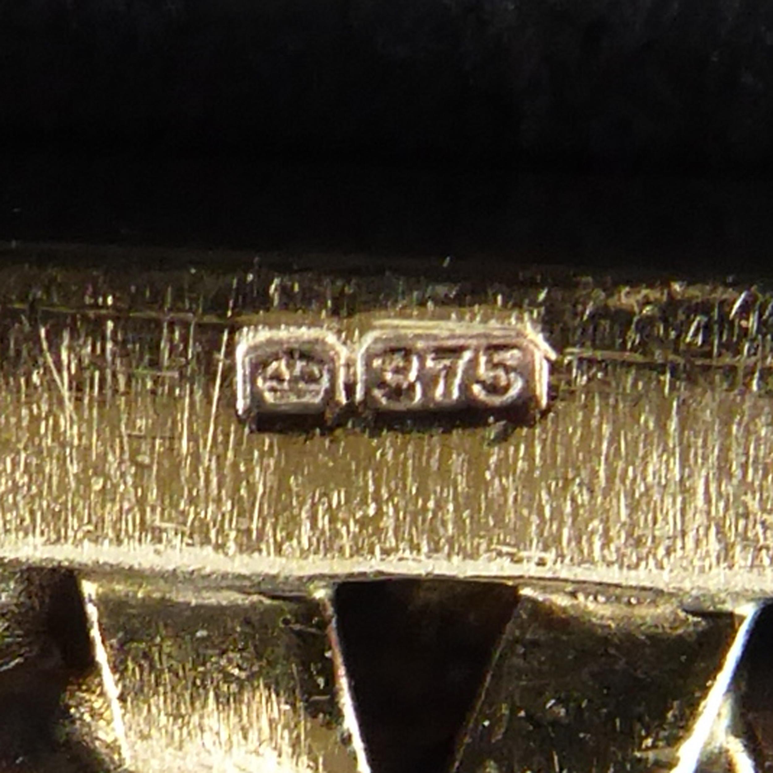 Vintage Gold Belt Bracelet with Mesh Design and Buckle Fastener Hallmarked 1979 3