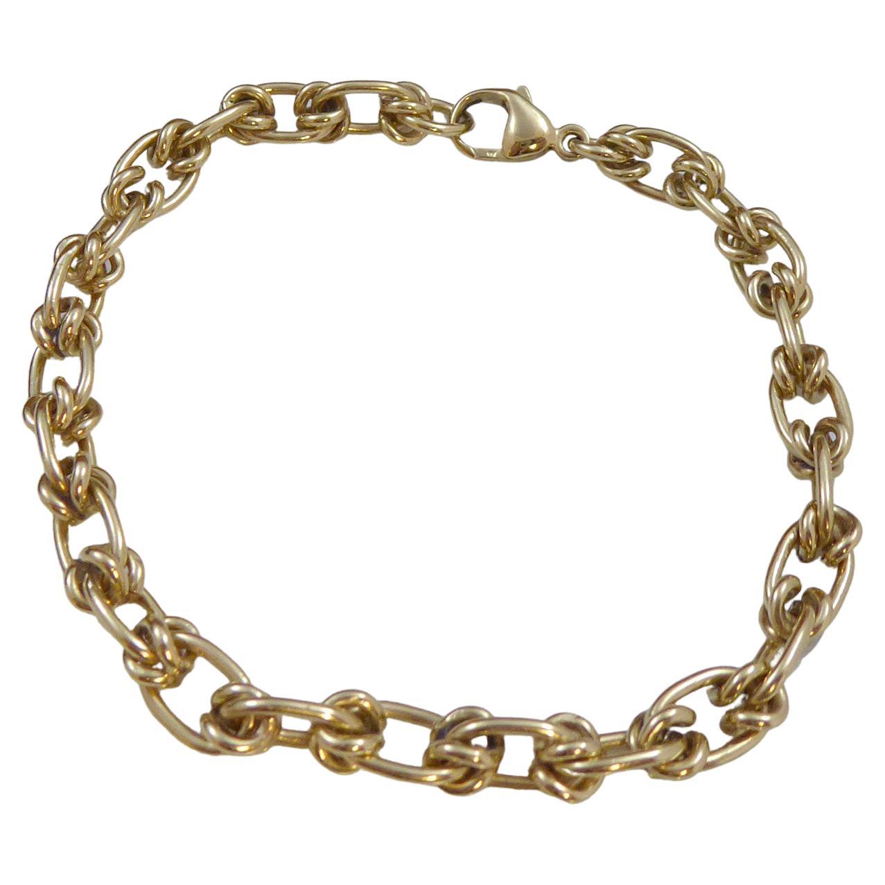 Vintage Gold Bracelet, Fancy Link Design, Circa 1990s