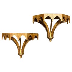 Vintage Gold Brackets - A Pair