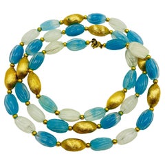 Gold geschnitzte Glasperlen-Halskette