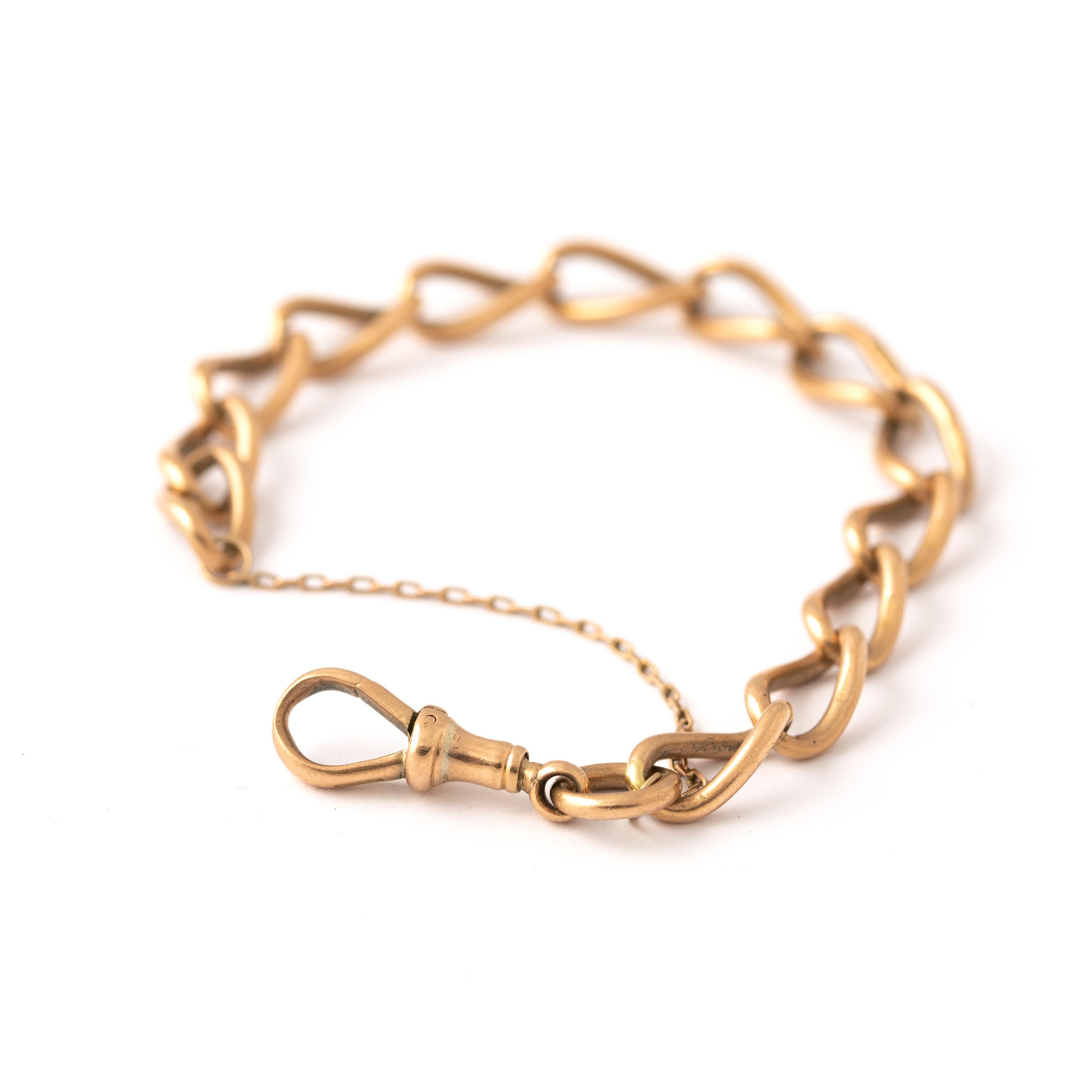 Rétro Bracelet à chaîne en or vintage en vente