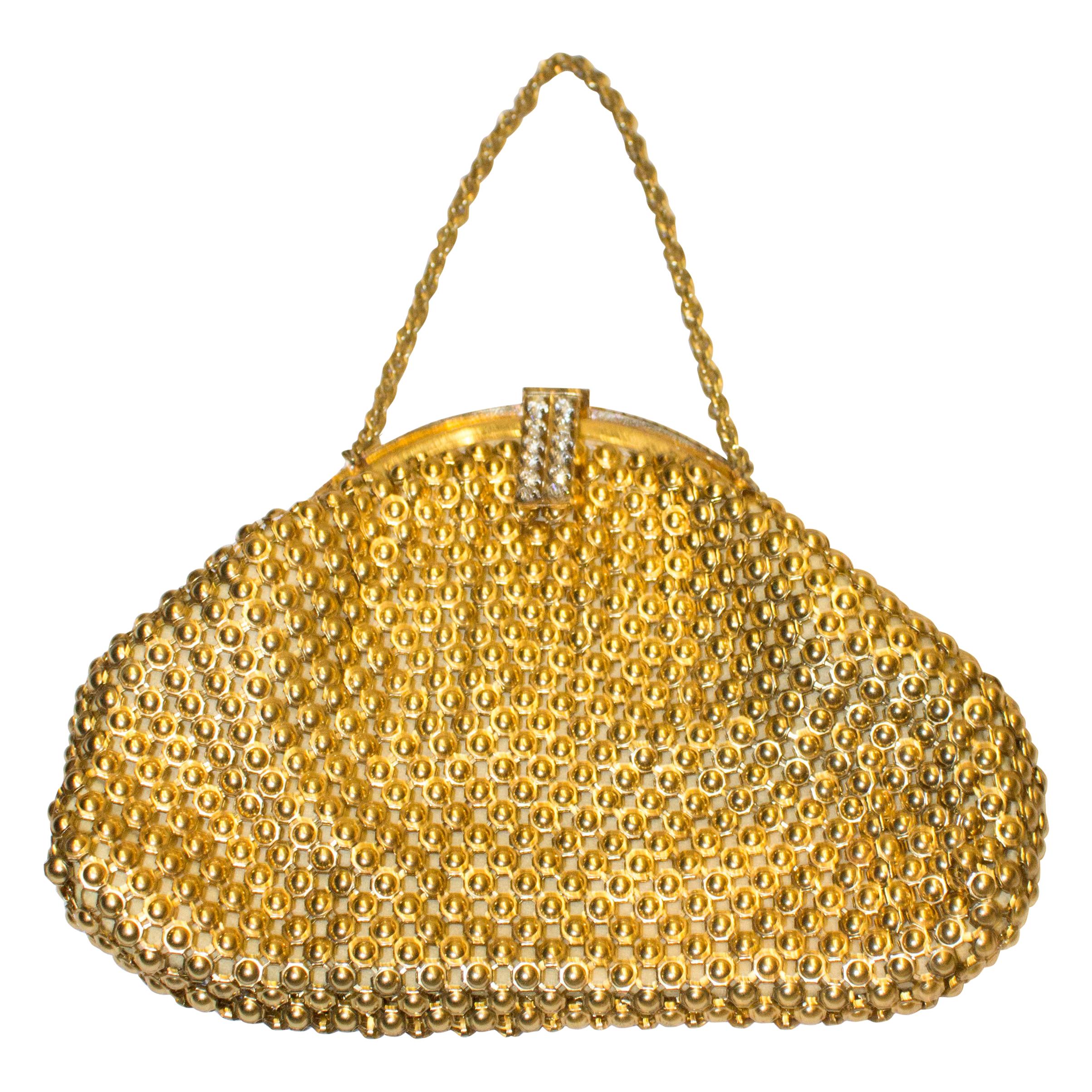 Vintage Gold Chain Link Bag