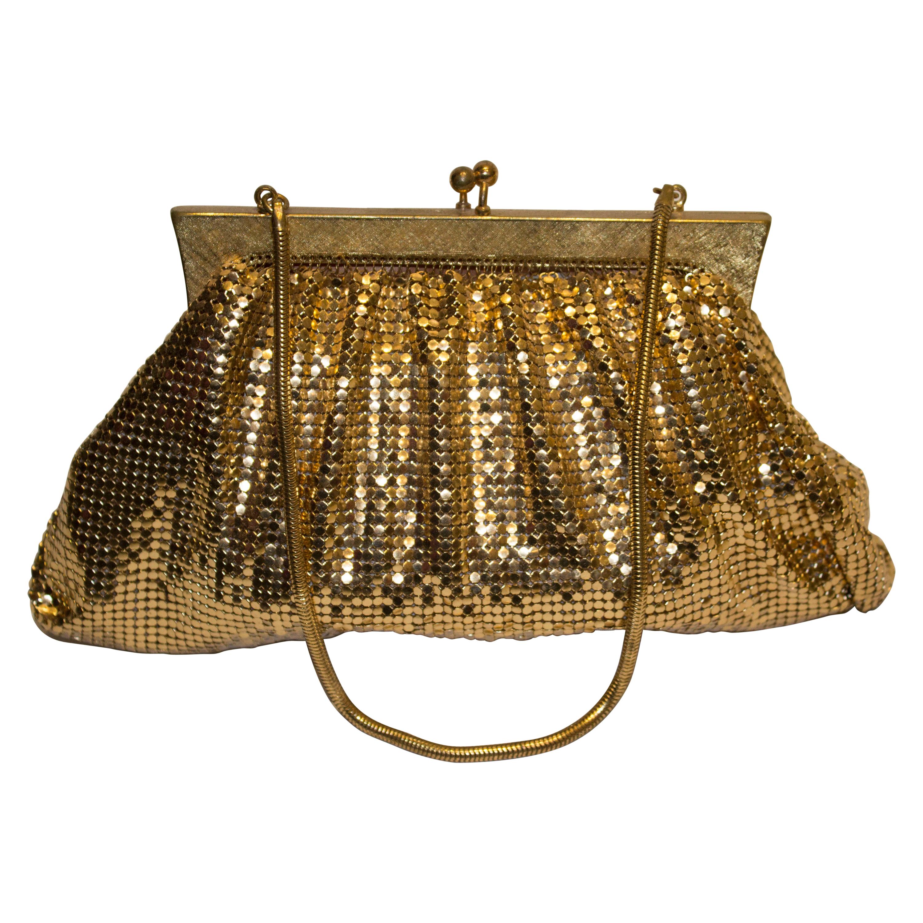 Vintage Gold Chain Mail Evening Bag